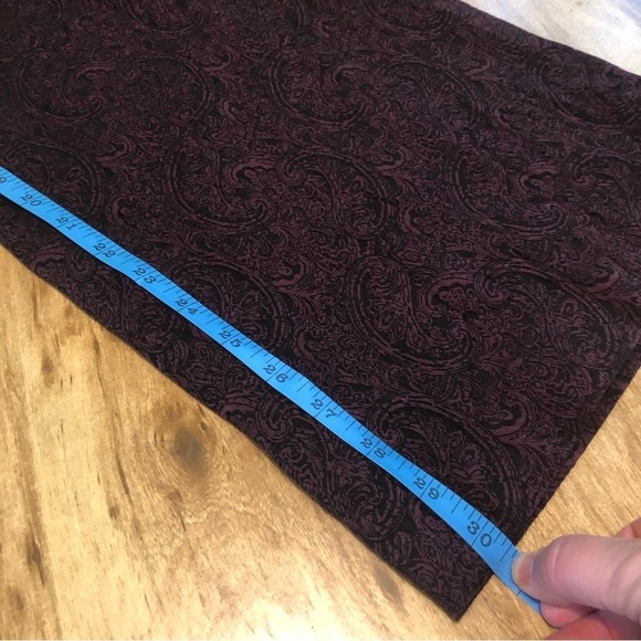 Lane Bryant The Allie Purple Paisley Stretch High Rise Dress Pants Plus Size 26R - Picture 9 of 11